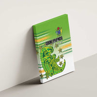 Cook Islands Va'a Race Canvas Wall Art Te Tatau Tattoos Sporty Style Green-White Color - Polynesian Pride