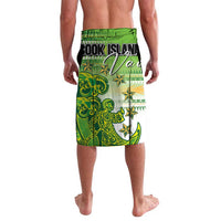 Personalised Cook Islands Va'a Race Lavalava Te Tatau Tattoos Sporty Style Green-White Color - Polynesian Pride