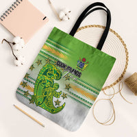 Cook Islands Va'a Race Tote Bag Te Tatau Tattoos Sporty Style Green-White Color - Polynesian Pride
