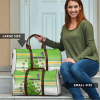 Cook Islands Va'a Race Travel Bag Te Tatau Tattoos Sporty Style Green-White Color - Polynesian Pride