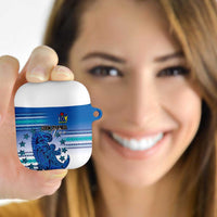 Cook Islands Va'a Race AirPods Case Te Tatau Tattoos Sporty Style Light Blue Color LT03 - Polynesian Pride