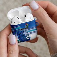 Cook Islands Va'a Race AirPods Case Te Tatau Tattoos Sporty Style Light Blue Color LT03 - Polynesian Pride
