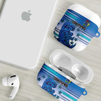 Cook Islands Va'a Race AirPods Case Te Tatau Tattoos Sporty Style Light Blue Color LT03 - Polynesian Pride