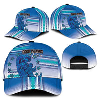 Cook Islands Va'a Race Classic Cap Te Tatau Tattoos Sporty Style Light Blue Color LT03 - Polynesian Pride