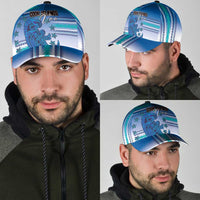 Cook Islands Va'a Race Classic Cap Te Tatau Tattoos Sporty Style Light Blue Color LT03 - Polynesian Pride