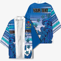 Personalised Cook Islands Va'a Race Kimono Te Tatau Tattoos Sporty Style Light Blue Color - Polynesian Pride