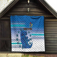 Cook Islands Va'a Race Quilt Te Tatau Tattoos Sporty Style Light Blue Color - Polynesian Pride