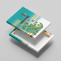 Cook Islands Va'a Race Canvas Wall Art Te Tatau Tattoos Sporty Style Turquoise Color - Polynesian Pride