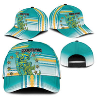 Cook Islands Va'a Race Classic Cap Te Tatau Tattoos Sporty Style Turquoise Color - Polynesian Pride
