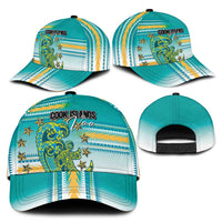 Cook Islands Va'a Race Classic Cap Te Tatau Tattoos Sporty Style Turquoise Color LT03 - Polynesian Pride