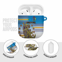 Cook Islands Va'a Race AirPods Case Te Tatau Tattoos Sporty Style Glory Blue Color - Polynesian Pride