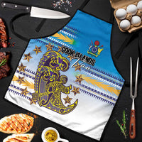 Cook Islands Va'a Race Apron Te Tatau Tattoos Sporty Style Glory Blue Color - Polynesian Pride