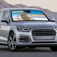 Cook Islands Va'a Race Auto Sun Shade Te Tatau Tattoos Sporty Style Glory Blue Color - Polynesian Pride