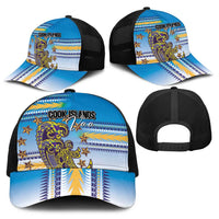Cook Islands Va'a Race Baseball Net Cap Te Tatau Tattoos Sporty Style Glory Blue Color - Polynesian Pride
