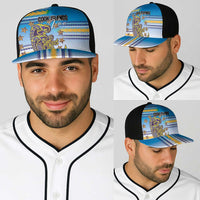 Cook Islands Va'a Race Baseball Net Cap Te Tatau Tattoos Sporty Style Glory Blue Color LT03 - Polynesian Pride