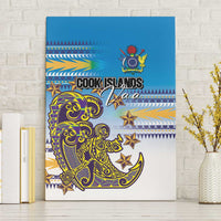 Cook Islands Va'a Race Canvas Wall Art Te Tatau Tattoos Sporty Style Glory Blue Color - Polynesian Pride