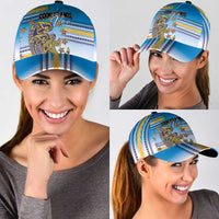Cook Islands Va'a Race Classic Cap Te Tatau Tattoos Sporty Style Glory Blue Color LT03 - Polynesian Pride