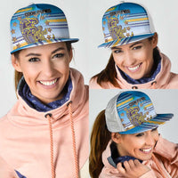 Cook Islands Va'a Race Mesh Trucker Cap Te Tatau Tattoos Sporty Style Glory Blue Color LT03 - Polynesian Pride