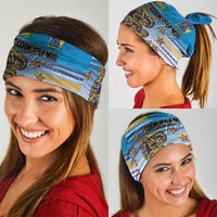 Cook Islands Va'a Race Neck Gaiter Te Tatau Tattoos Sporty Style Glory Blue Color - Polynesian Pride