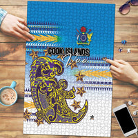 Cook Islands Va'a Race Puzzle Te Tatau Tattoos Sporty Style Glory Blue Color - Polynesian Pride