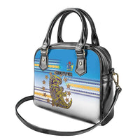 Cook Islands Va'a Race Shoulder Handbag Te Tatau Tattoos Sporty Style Glory Blue Color - Polynesian Pride