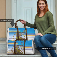 Cook Islands Va'a Race Travel Bag Te Tatau Tattoos Sporty Style Glory Blue Color - Polynesian Pride