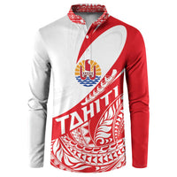 Personalised Tahiti Va'a Race Button Sweatshirt Polynesian Tattoos Sporty Style - Polynesian Pride