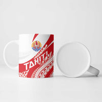 Personalised Tahiti Va'a Race Ceramic Mug Polynesian Tattoos Sporty Style - Polynesian Pride