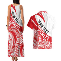 Personalised Tahiti Va'a Race Couples Matching Tank Maxi Dress and Hawaiian Shirt Polynesian Tattoos Sporty Style - Polynesian Pride