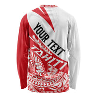 Personalised Tahiti Va'a Race Long Sleeve Shirt Polynesian Tattoos Sporty Style - Polynesian Pride