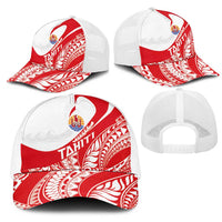 Tahiti Va'a Race Mesh Trucker Cap Polynesian Tattoos Sporty Style LT03 - Polynesian Pride
