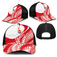 Tahiti Va'a Race Mesh Trucker Cap Polynesian Tattoos Sporty Style LT03 - Polynesian Pride