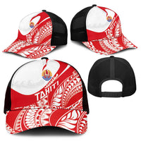 Tahiti Va'a Race Mesh Trucker Cap Polynesian Tattoos Sporty Style - Polynesian Pride