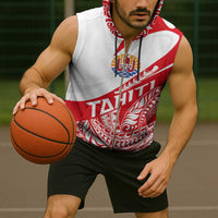 Personalised Tahiti Va'a Race Sleeveless Zip Hoodie Polynesian Tattoos Sporty Style LT03 - Polynesian Pride