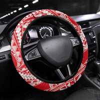 Tahiti Va'a Race Steering Wheel Cover Polynesian Tattoos Sporty Style - Polynesian Pride