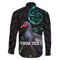 Custom Pukeko New Zealand Family Matching Tank Maxi Dress and Hawaiian Shirt Koru Papua Shell with Silver Fern Pattern LT03 - Polynesian Pride