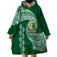 Tonga Lahaina High School Wearable Blanket Hoodie Traditional Ngatu and Polynesian Pattern LT03 - Polynesian Pride