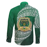 Tonga Saineha High School Family Matching Long Sleeve Bodycon Dress and Hawaiian Shirt Traditional Ngatu and Polynesian Pattern LT03 - Polynesian Pride