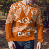 Tonga Tailulu College Ugly Christmas Sweater Traditional Ngatu and Polynesian Pattern LT03 - Polynesian Pride