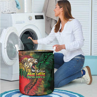 Aotearoa One Love Laundry Basket Reggae Lion with Kakahu Huruhuru LT03 - Polynesian Pride