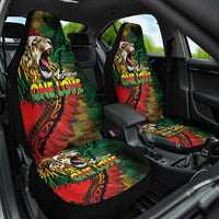 Aotearoa One Love Car Seat Cover Reggae Lion with Kakahu Huruhuru LT03 One Size Black - Polynesian Pride