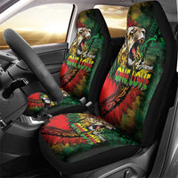 Aotearoa One Love Car Seat Cover Reggae Lion with Kakahu Huruhuru LT03 - Polynesian Pride