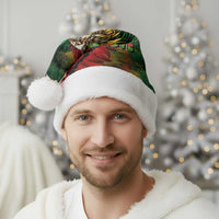 Aotearoa One Love Christmas Santa Hat Reggae Lion with Kakahu Huruhuru LT03 - Polynesian Pride