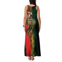 Aotearoa One Love Family Matching Tank Maxi Dress and Hawaiian Shirt Reggae Lion with Kakahu Huruhuru