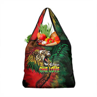 Aotearoa One Love Grocery Bag Reggae Lion with Kakahu Huruhuru LT03 1-pack One Size Black - Polynesian Pride