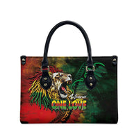 Aotearoa One Love Leather Bag Reggae Lion with Kakahu Huruhuru LT03 - Polynesian Pride