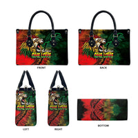 Aotearoa One Love Leather Bag Reggae Lion with Kakahu Huruhuru LT03 - Polynesian Pride
