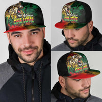 Aotearoa One Love Mesh Trucker Cap Reggae Lion with Kakahu Huruhuru LT03 - Polynesian Pride