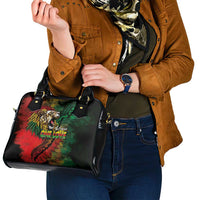 Aotearoa One Love Shoulder Handbag Reggae Lion with Kakahu Huruhuru LT03 - Polynesian Pride