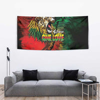 Aotearoa One Love Tapestry Reggae Lion with Kakahu Huruhuru LT03 - Polynesian Pride